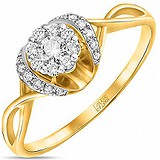 Золотое кольцо с бриллиантами, 1628402