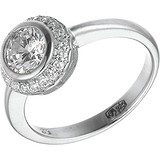 Серебряное кольцо с куб. циркониями, 1645810