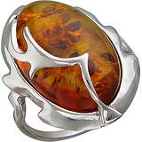 Женское серебряное кольцо с янтарем, 1648114