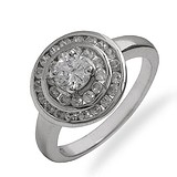 Серебряное кольцо с куб. циркониями, 1666034
