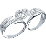 Женское серебряное кольцо с куб. циркониями, 1670386