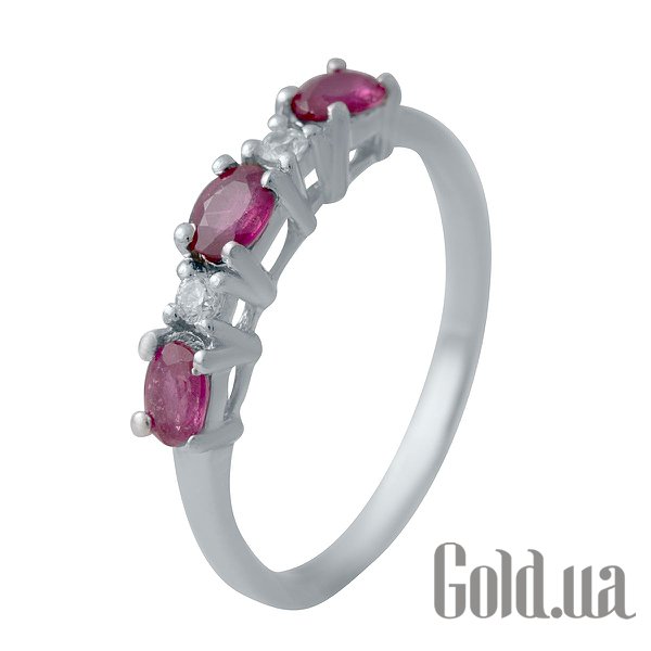 

Женские кольца Fresh Jewelry, Женское серебряное кольцо с рубинами и куб. циркониями, 18