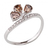 Женское золотое кольцо с бриллиантами, 1733106