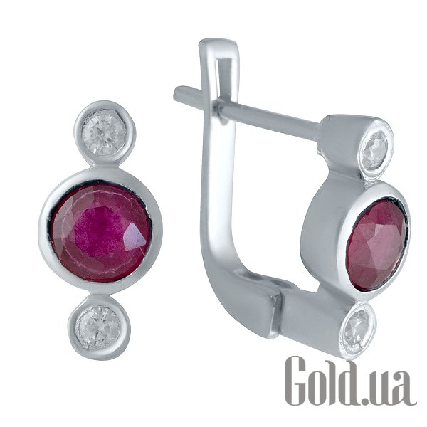 

Серьги Fresh Jewelry, Серебряные серьги с куб. циркониями и рубинами
