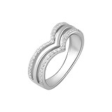 Женское серебряное кольцо с куб. циркониями, 1755634