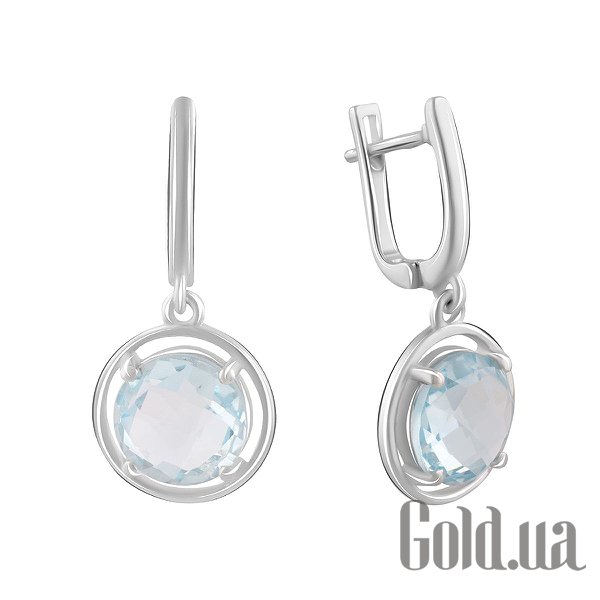 

Серьги с подвесками Fresh Jewelry, Серебряные серьги с топазами