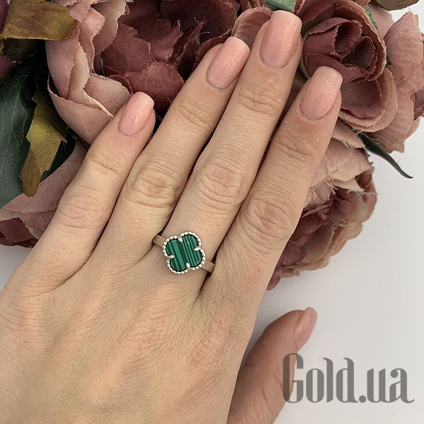 Каблучка Fresh Jewelry Жіноча срібна каблучка з малахітом, 17