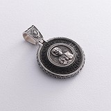 Серебряный кулон с эбеновым деревом