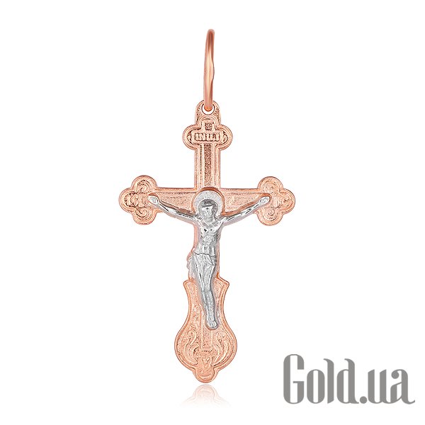 

Кулон-крестик Silvex925, Серебряный кулон в позолоте