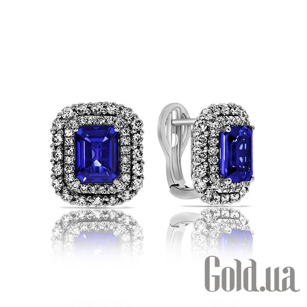 

Серьги Soul Diamonds, Золотые серьги с бриллиантами и сапфирами