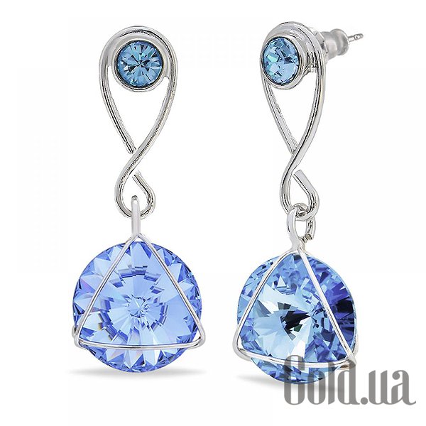 

Серьги с подвесками Kobi, Стальной, Серьги с кристаллами Swarovski