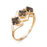 Женское золотое кольцо с раухтопазами, 1554419