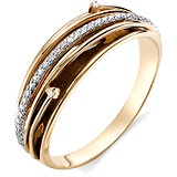 Золотое обручальное кольцо с бриллиантами, 1602803
