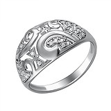 Женское серебряное кольцо с куб. циркониями, 1614067