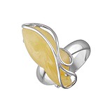 Женское серебряное кольцо с янтарем, 1615859