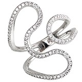 Женское серебряное кольцо с куб. циркониями, 1619443