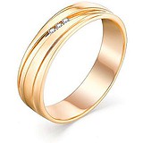 Золотое обручальное кольцо с бриллиантами, 1633523