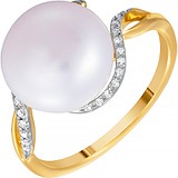 Женское золотое кольцо с бриллиантами и жемчугом, 1668595