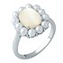 Женское серебряное кольцо с искусств. жемчугом и перламутром - фото 1
