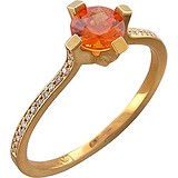 Женское золотое кольцо с сапфиром и бриллиантами, 1701363