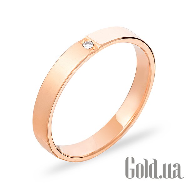 

Обручальное кольцо Украина, Золотое обручальное кольцо с куб. цирконием, 16