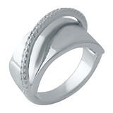 Женское серебряное кольцо с куб. циркониями, 1721331