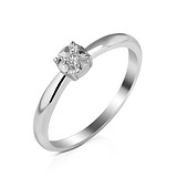 Серебряное кольцо с бриллиантом, 1725939