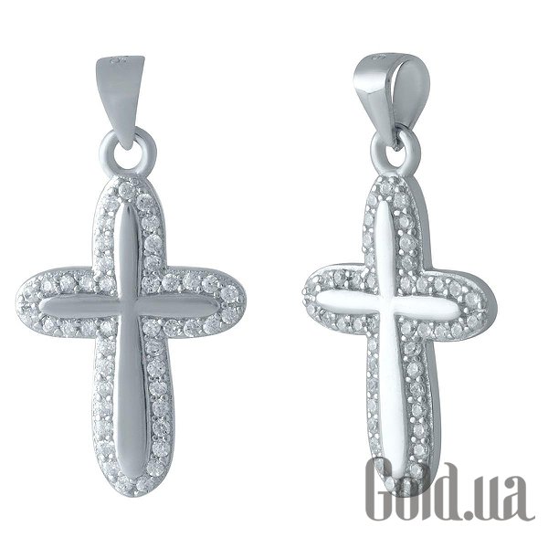 

Кулон-крестик Fresh Jewelry, Серебряный кулон с куб. циркониями