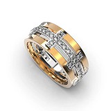 Золотое обручальное кольцо с бриллиантами, 1768179