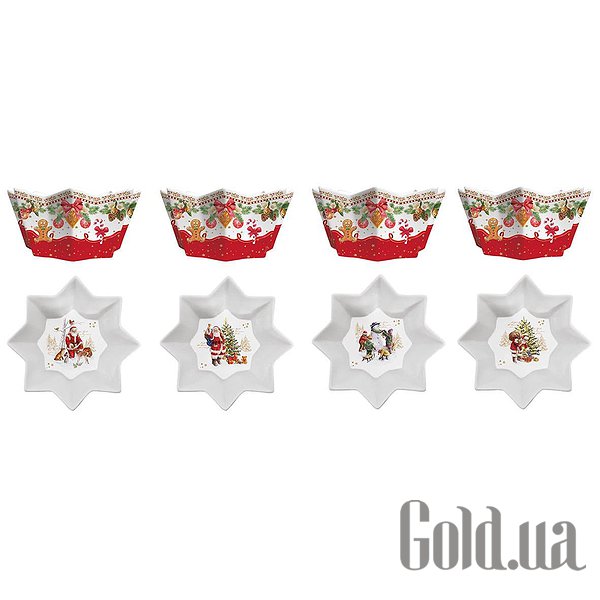 

Сервиз/набор Easy Life, Набор тарелок "Рождественские воспоминания" 4 шт. R1009#CHTR