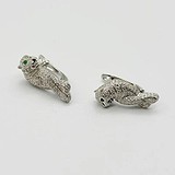 Серебряные серьги с куб. циркониями