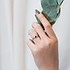 Женское золотое кольцо с бриллиантами и сапфиром - фото 5
