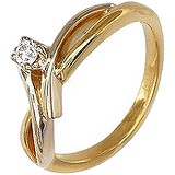 Золотое кольцо с бриллиантом, 1605620