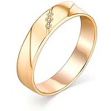 Золотое обручальное кольцо с бриллиантами, 1633524