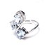 Женское серебряное кольцо с куб. циркониями и топазами - фото 1