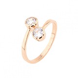 Женское золотое кольцо с куб. циркониями, 1728756