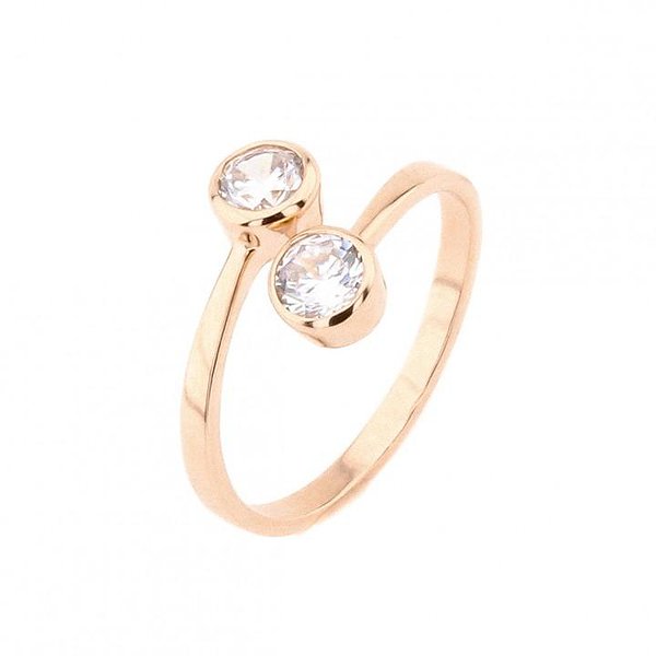 Женское золотое кольцо с куб. циркониями