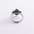 Женское серебряное кольцо с куб. цирконием и керамикой - фото 2
