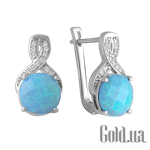 

Серьги Fresh Jewelry, Серебряные серьги с куб. циркониями и опалами
