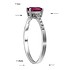 Bibigi Женское золотое кольцо с бриллиантами и рубином - фото 2