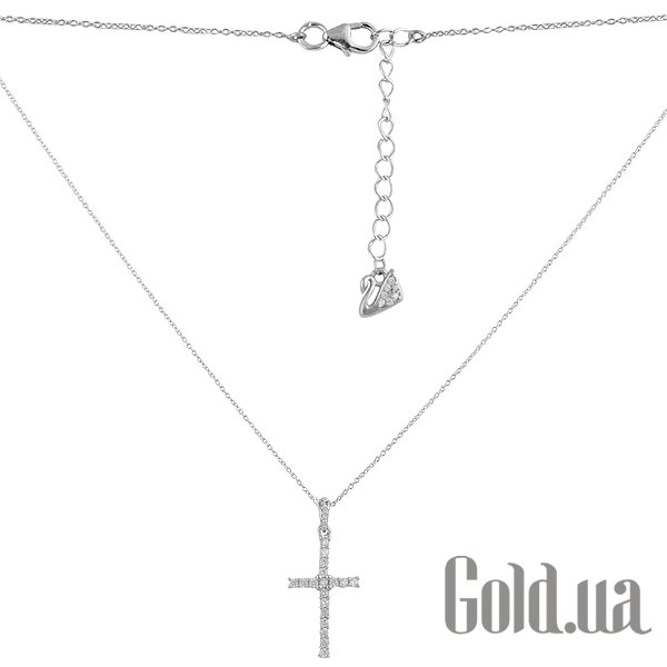 

Кулон-крестик Fresh Jewelry, Серебряный кулон с цепочкой с куб. циркониями