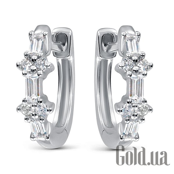 

Серьги-кольца Lurie Jewelry, Золотые серьги с бриллиантами