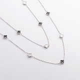 Серебряное колье с перламутром и ониксом, 1794036