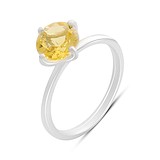 Женское серебряное кольцо с синт. цитрином, 1795572