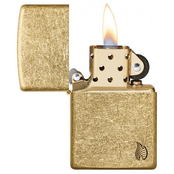 Zippo Зажигалка Armor® Tumbled Brass Series Flame 46398 46398 – изображение 3