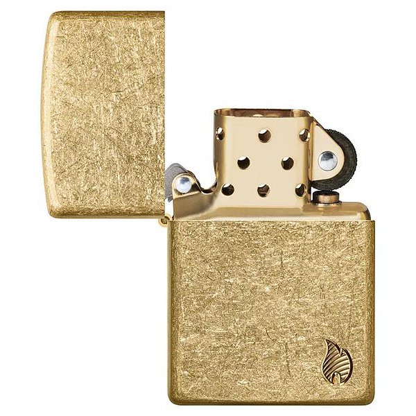 Zippo Зажигалка Armor® Tumbled Brass Series Flame 46398 46398 – изображение 4