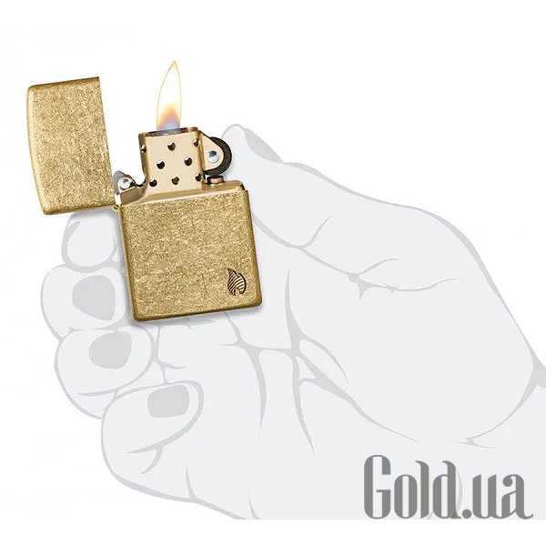 Zippo Зажигалка Armor® Tumbled Brass Series Flame 46398 46398 – изображение 5