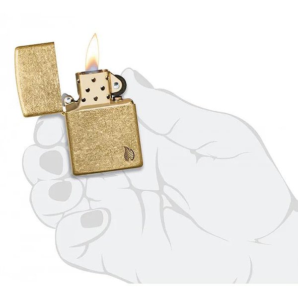 Zippo Зажигалка Armor® Tumbled Brass Series Flame 46398 46398 – изображение 5
