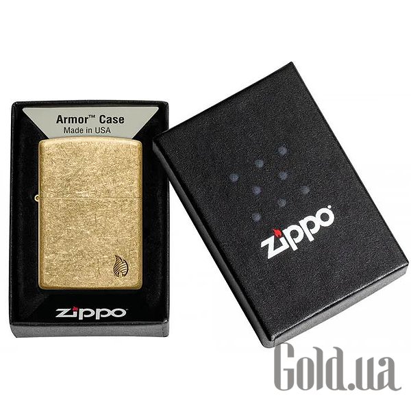 Zippo Зажигалка Armor® Tumbled Brass Series Flame 46398 46398 – изображение 6
