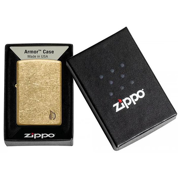 Zippo Зажигалка Armor® Tumbled Brass Series Flame 46398 46398 – изображение 6